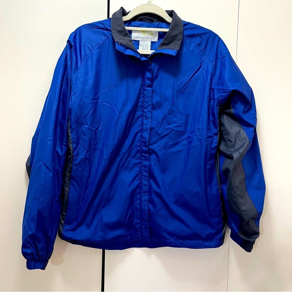 Page & Tuttle Royal blue & grey Windbreaker Women’s Lg